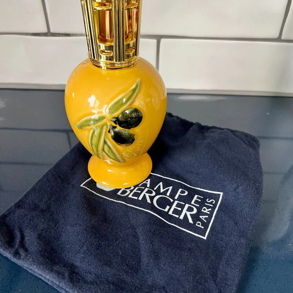 Vintage Lampe Berger Paris Olive Branch Fragrance Diffuser & Bag